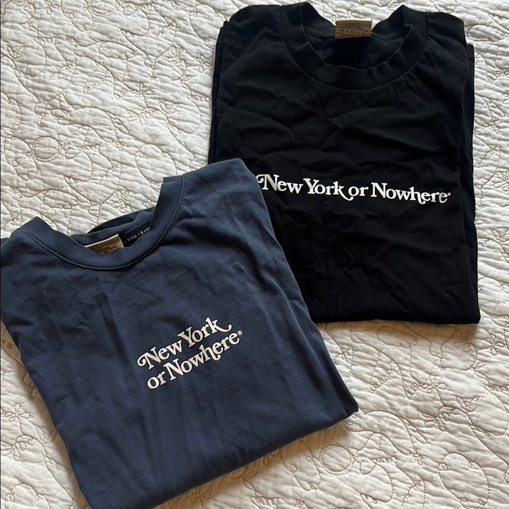 Black and Blue Short Sleeve Tees New York or Nowhere